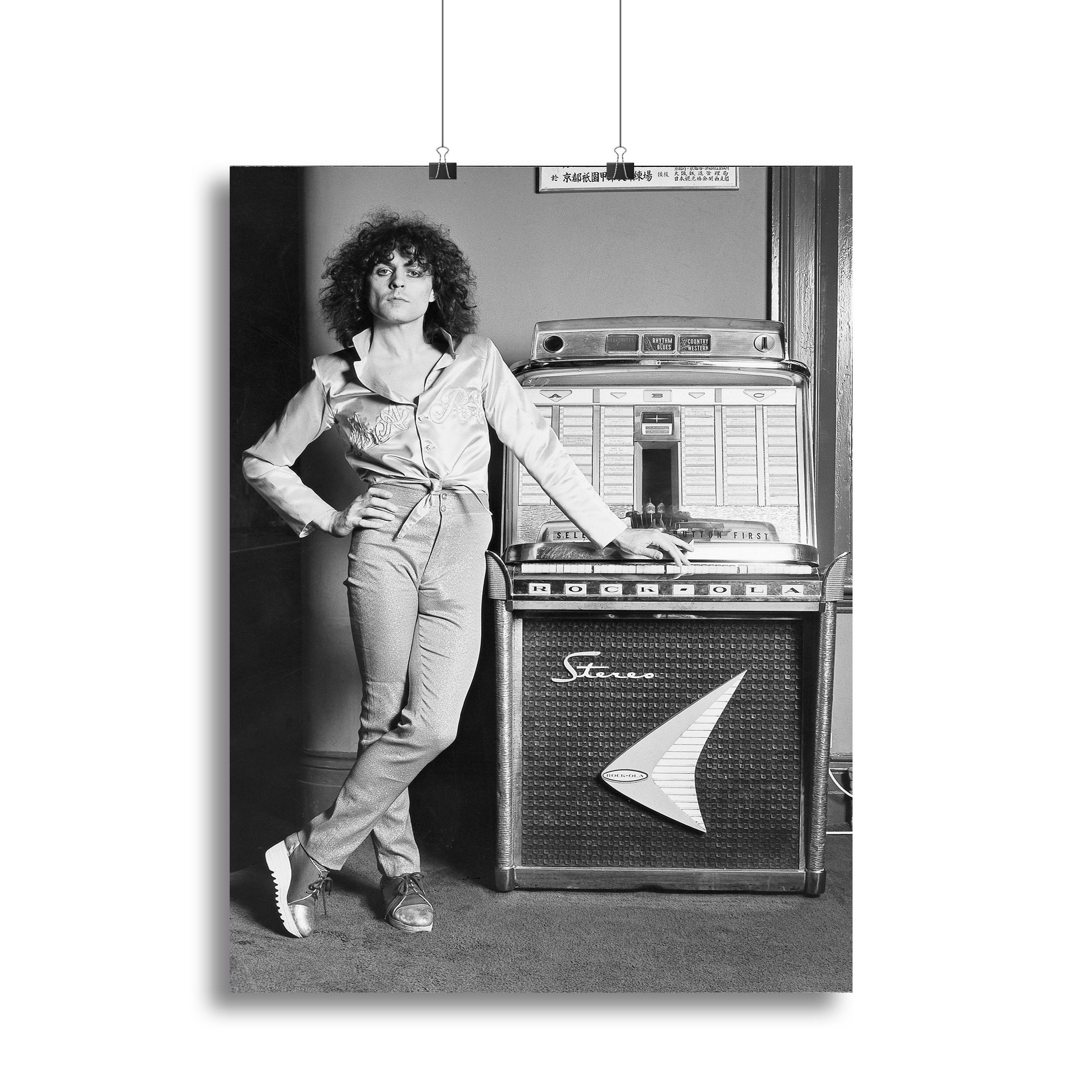 Marc Bolan at jukebox Canvas Print or Poster - Canvas Art Rocks - 2