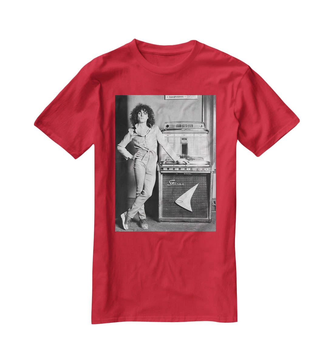Marc Bolan at jukebox T-Shirt - Canvas Art Rocks - 4