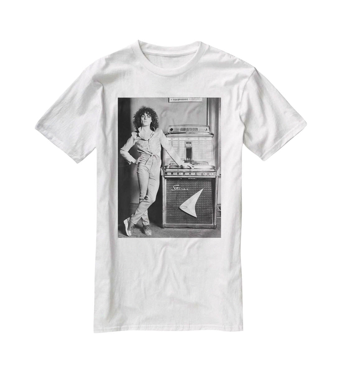 Marc Bolan at jukebox T-Shirt - Canvas Art Rocks - 5