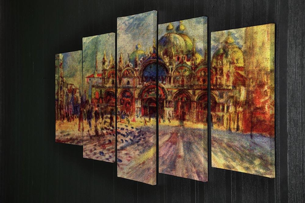 Marcus place in Venice by Renoir 5 Split Panel Canvas - Canvas Art Rocks - 2