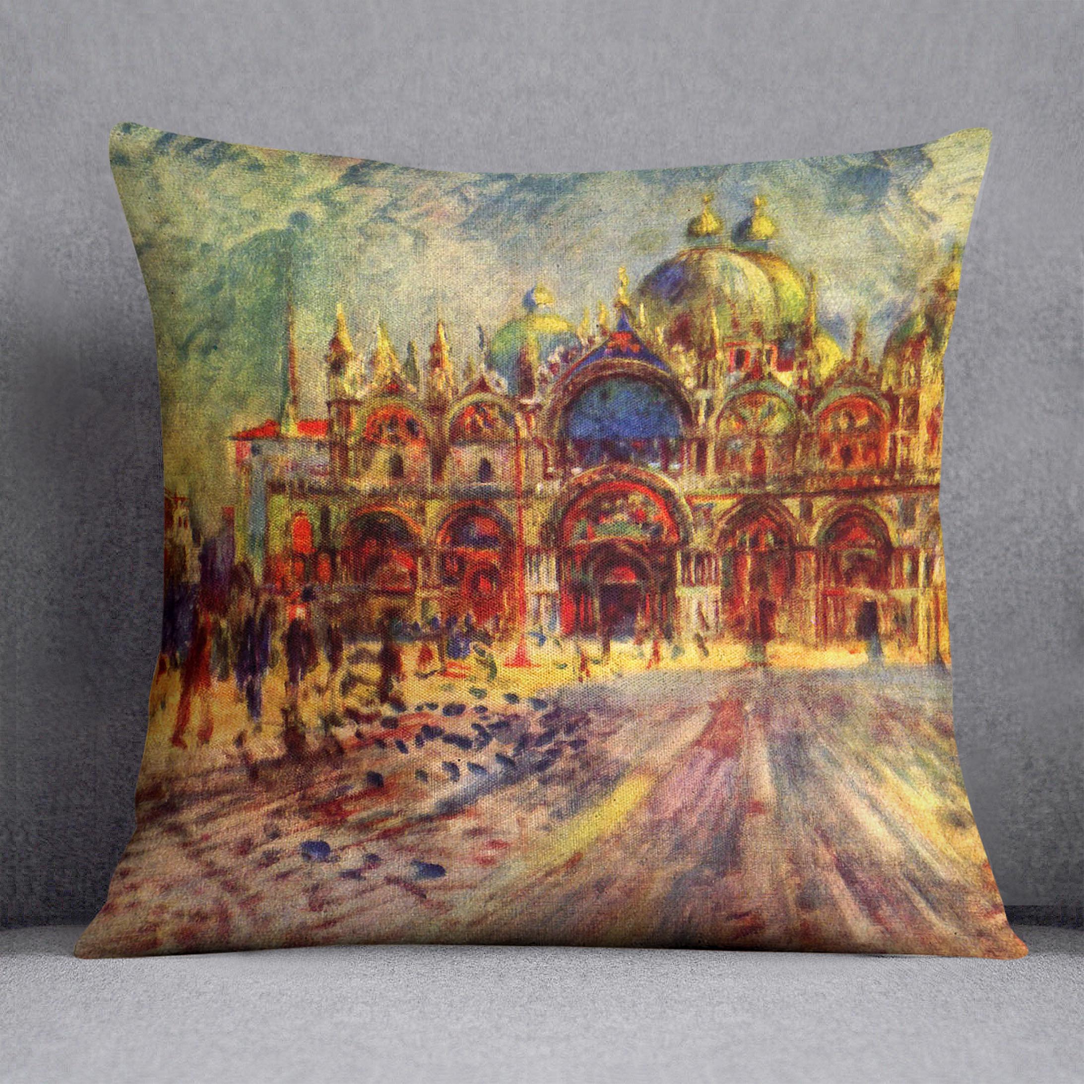 Marcus place in Venice by Renoir Cushion