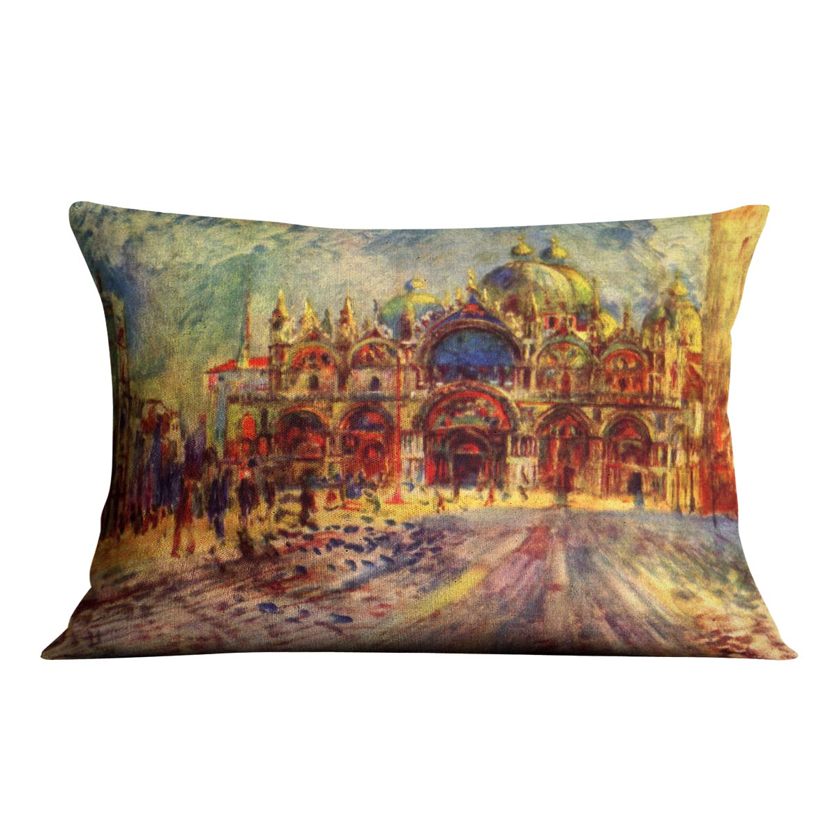 Marcus place in Venice by Renoir Cushion