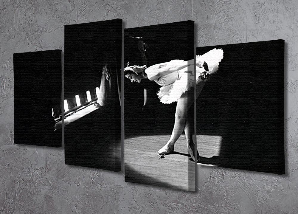 Margot Fonteyn takes a curtain call 4 Split Panel Canvas - Canvas Art Rocks - 2