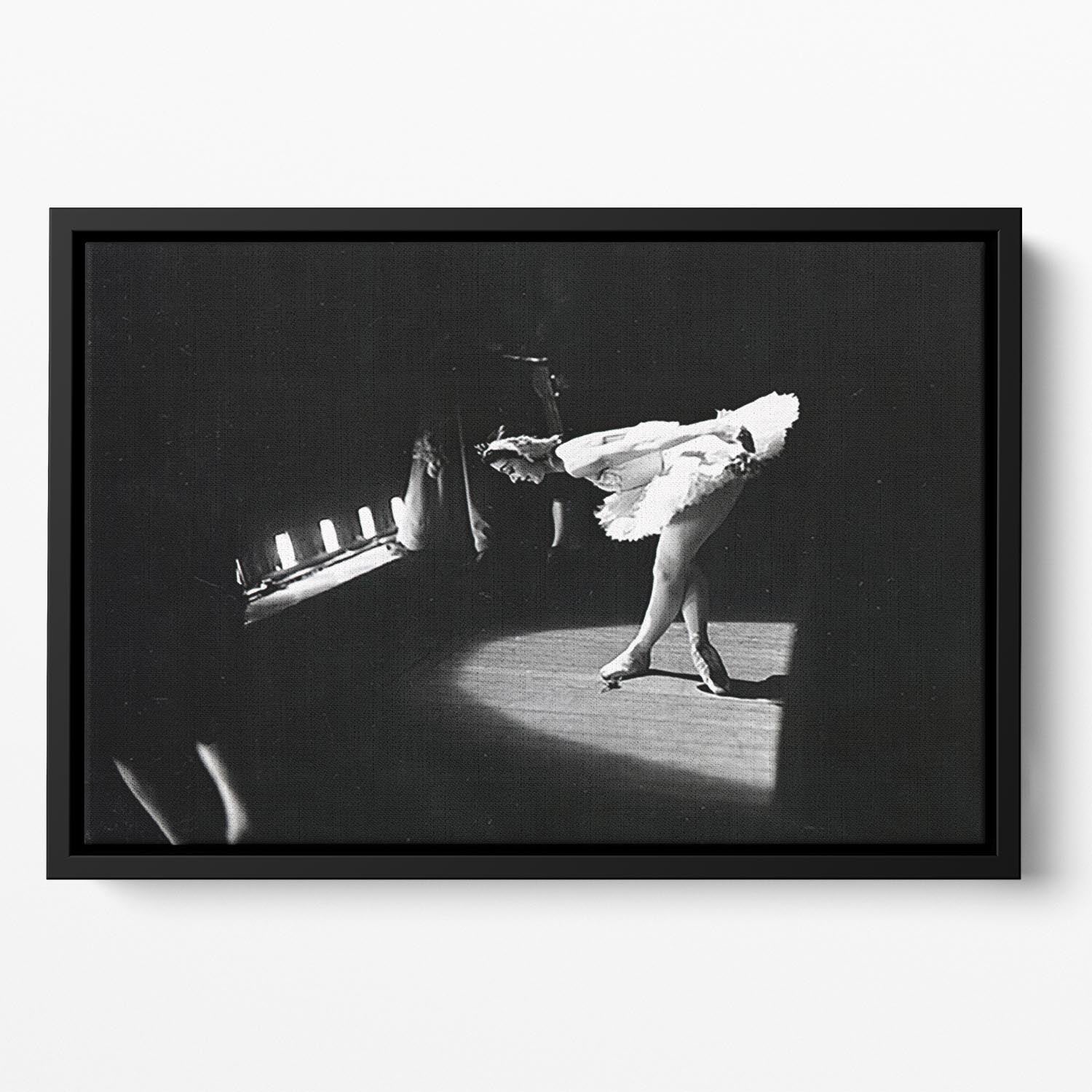 Margot Fonteyn takes a curtain call Floating Framed Canvas - Canvas Art Rocks - 2