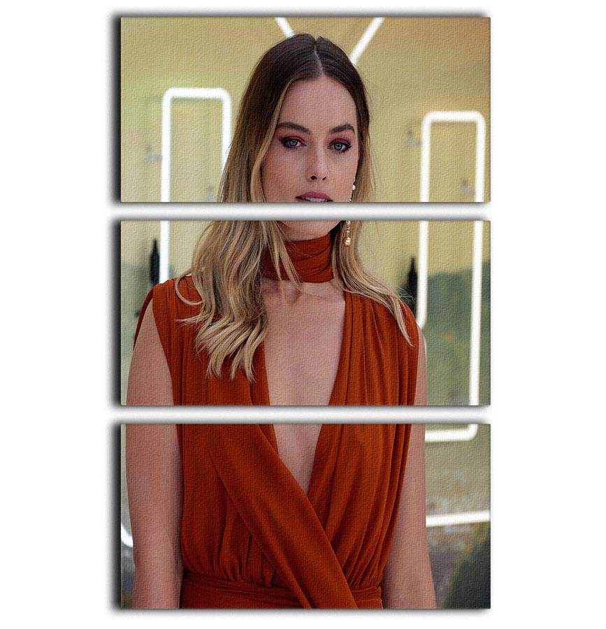 Margot Robbie Once Upon A Time In Hollywood Premiere London 3 Split Panel Canvas Print - Canvas Art Rocks - 1