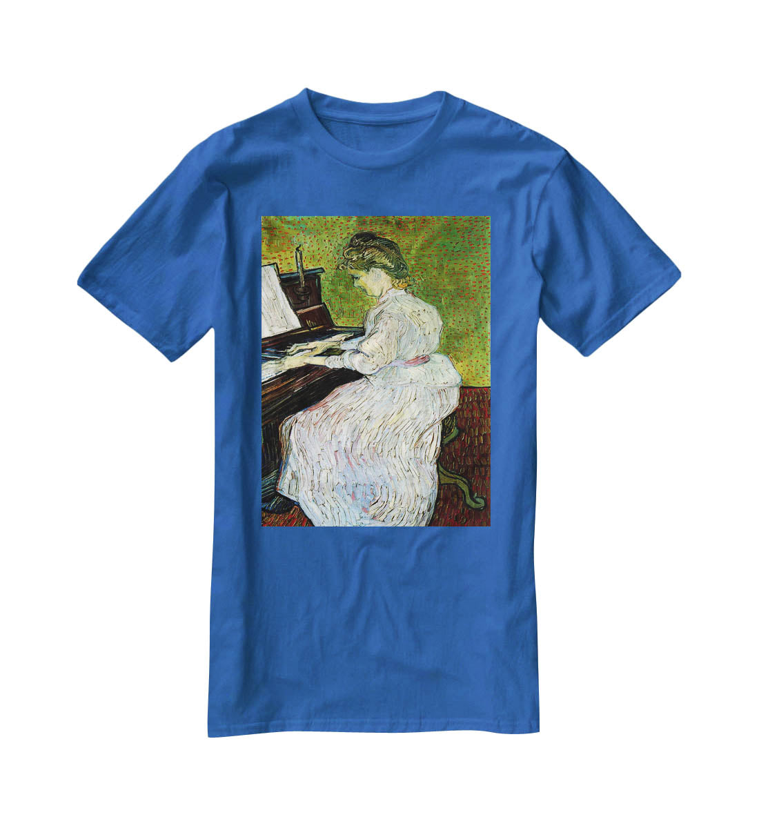 Marguerite Gachet at the Piano by Van Gogh T-Shirt - Canvas Art Rocks - 2