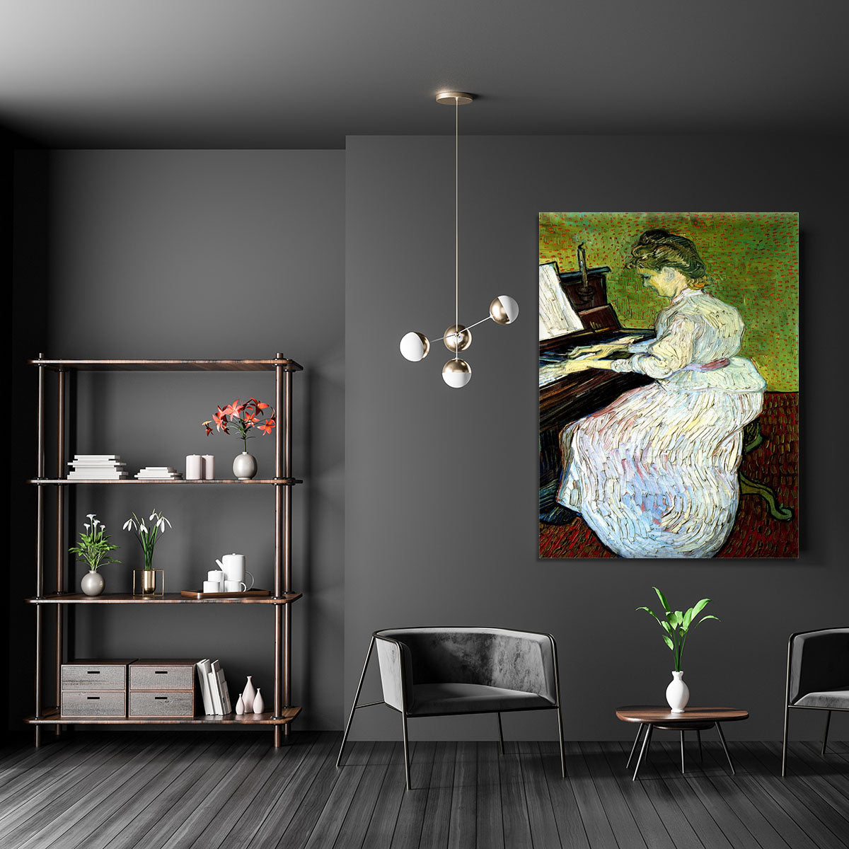 Marguerite Gachet at the Piano by Van Gogh Canvas Print or Poster - Canvas Art Rocks - 5