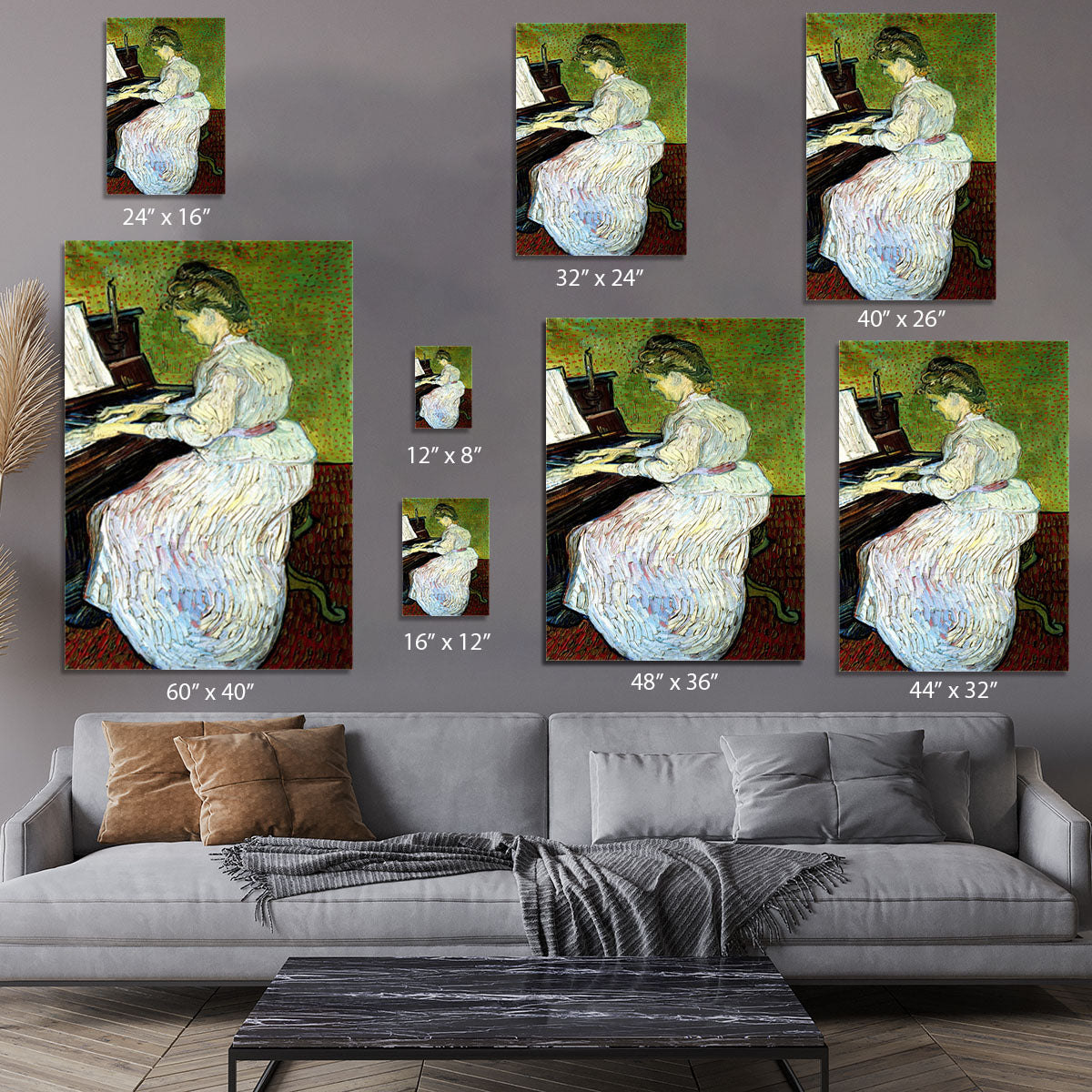 Marguerite Gachet at the Piano by Van Gogh Canvas Print or Poster - Canvas Art Rocks - 7