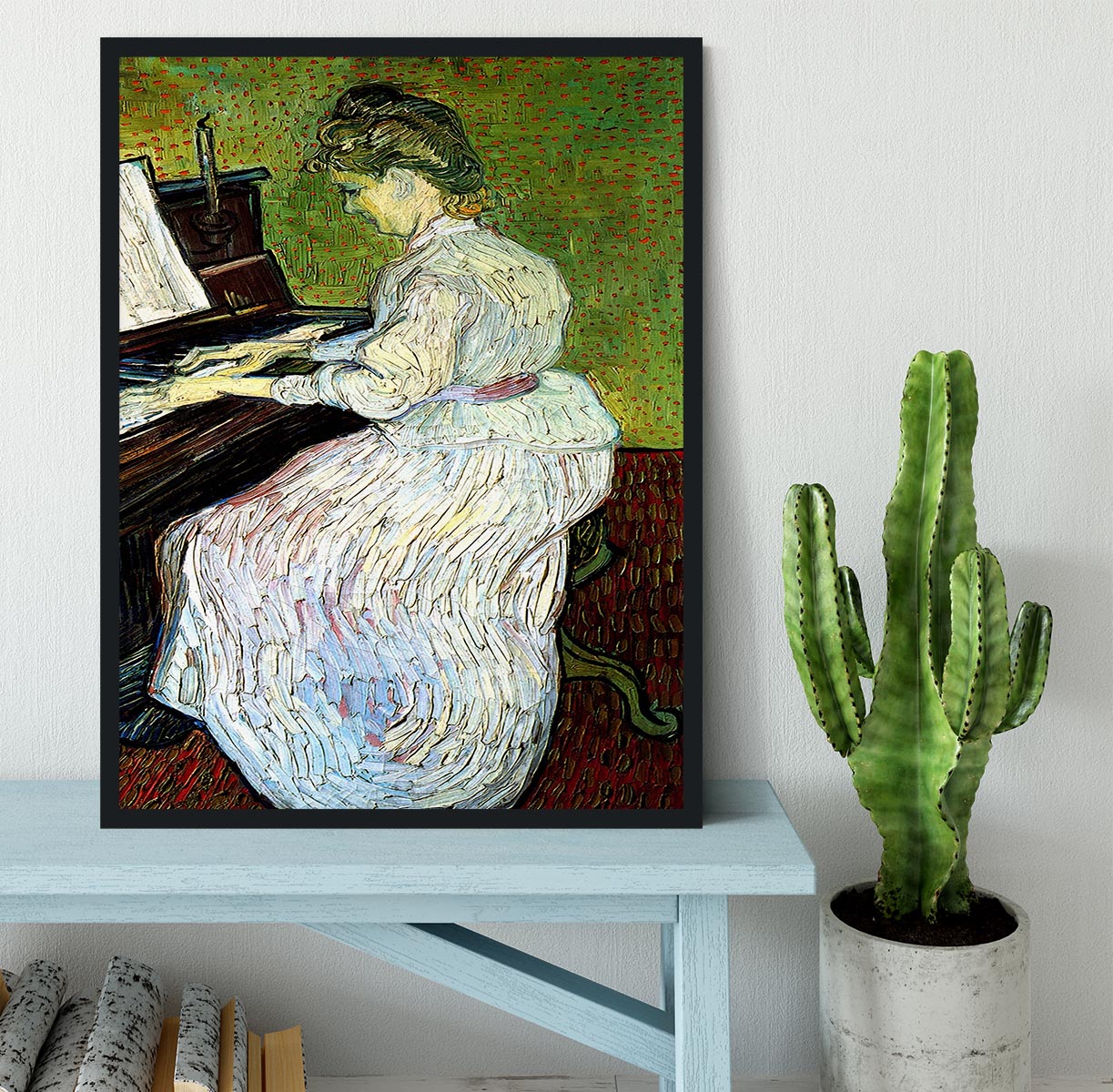 Marguerite Gachet at the Piano by Van Gogh Framed Print - Canvas Art Rocks - 2
