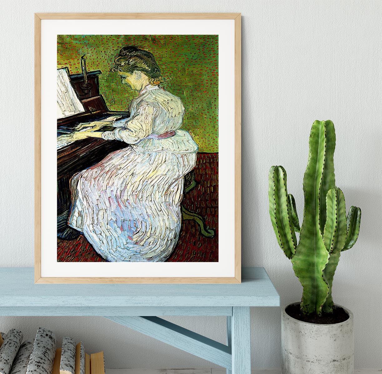 Marguerite Gachet at the Piano by Van Gogh Framed Print - Canvas Art Rocks - 3