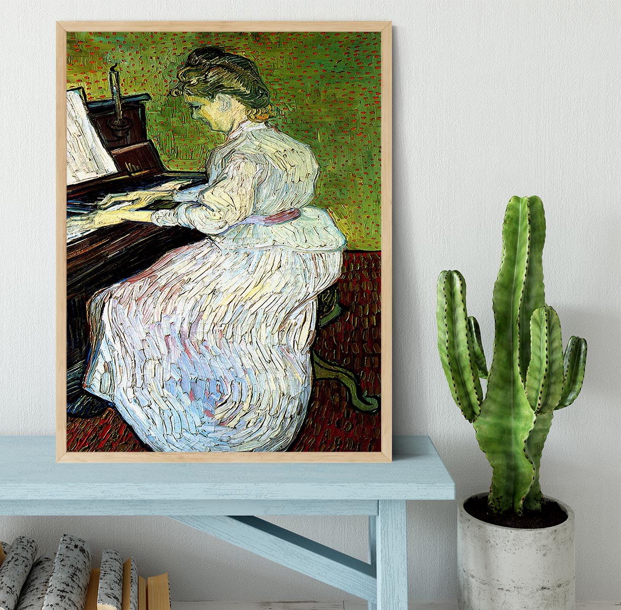 Marguerite Gachet at the Piano by Van Gogh Framed Print - Canvas Art Rocks - 4