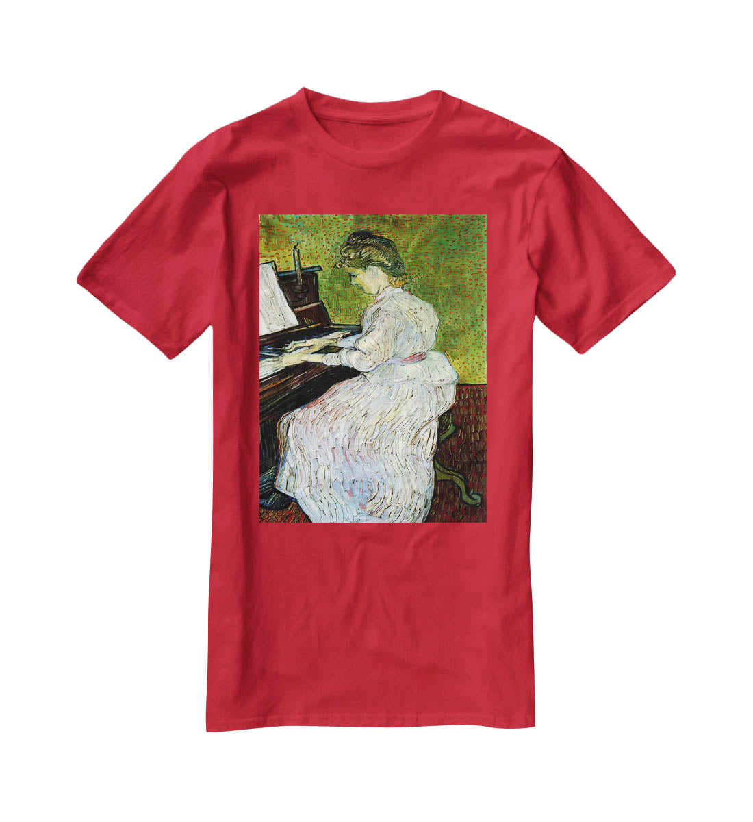 Marguerite Gachet at the Piano by Van Gogh T-Shirt - Canvas Art Rocks - 4