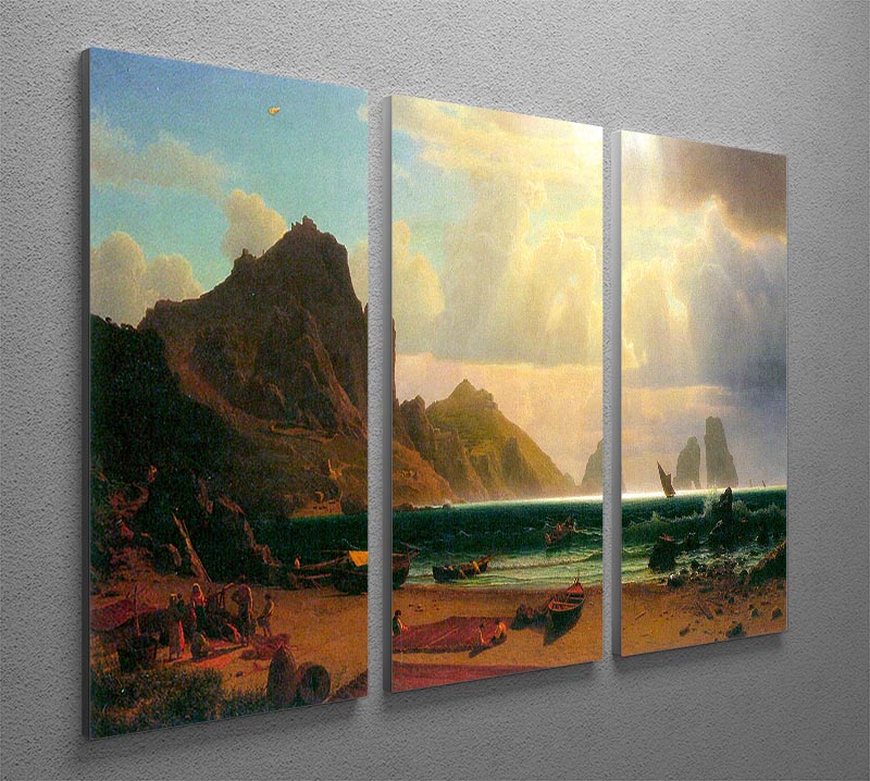 Marina Piccola Capri by Bierstadt 3 Split Panel Canvas Print - Canvas Art Rocks - 2