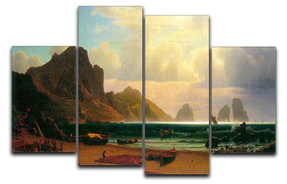 Marina Piccola Capri by Bierstadt 4 Split Panel Canvas - Canvas Art Rocks - 1