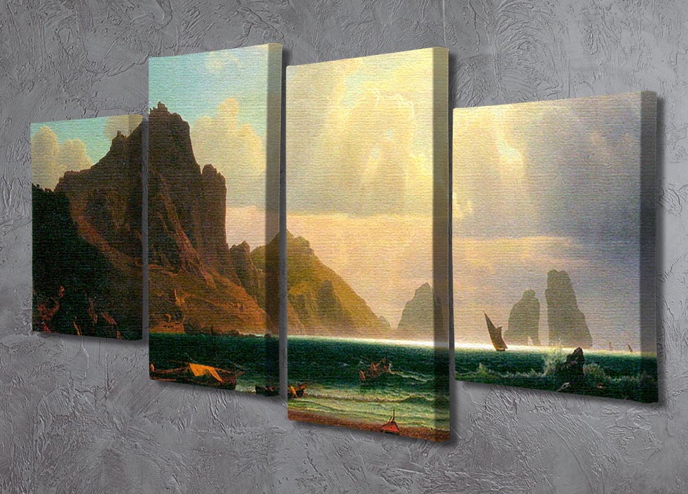 Marina Piccola Capri by Bierstadt 4 Split Panel Canvas - Canvas Art Rocks - 2