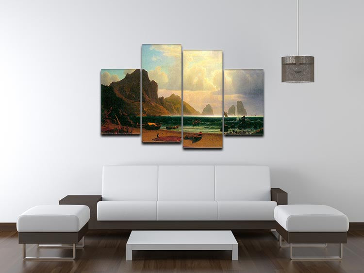Marina Piccola Capri by Bierstadt 4 Split Panel Canvas - Canvas Art Rocks - 3