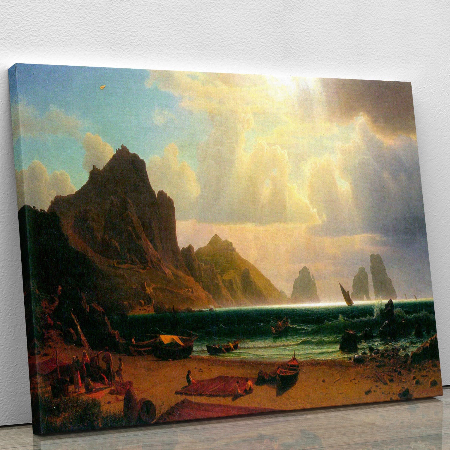 Marina Piccola Capri by Bierstadt Canvas Print or Poster - Canvas Art Rocks - 1