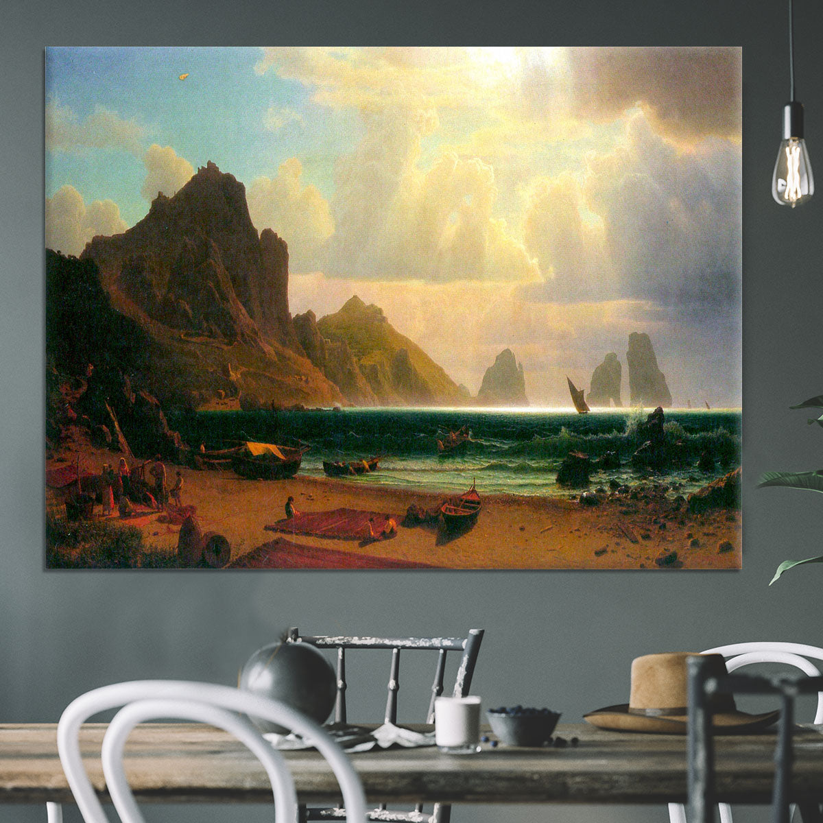 Marina Piccola Capri by Bierstadt Canvas Print or Poster - Canvas Art Rocks - 3