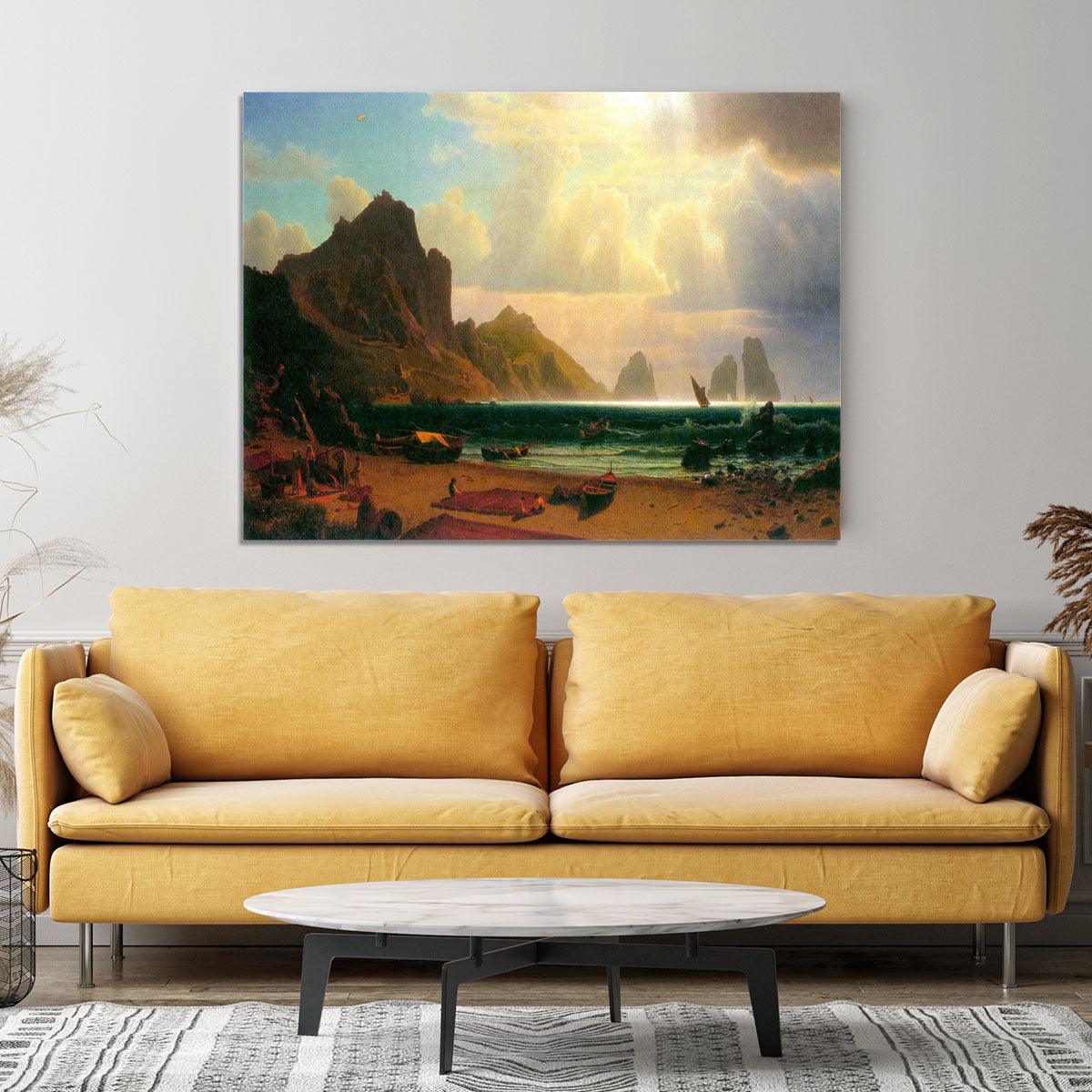 Marina Piccola Capri by Bierstadt Canvas Print or Poster - Canvas Art Rocks - 4
