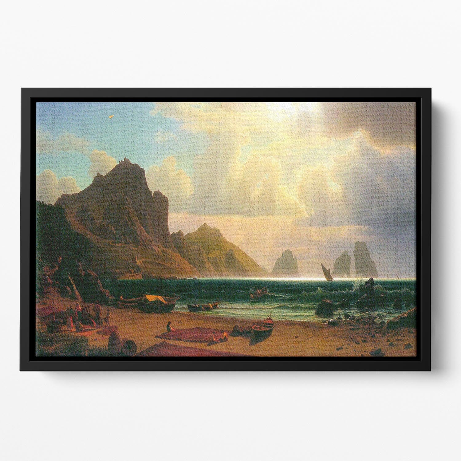 Marina Piccola Capri by Bierstadt Floating Framed Canvas - Canvas Art Rocks - 2