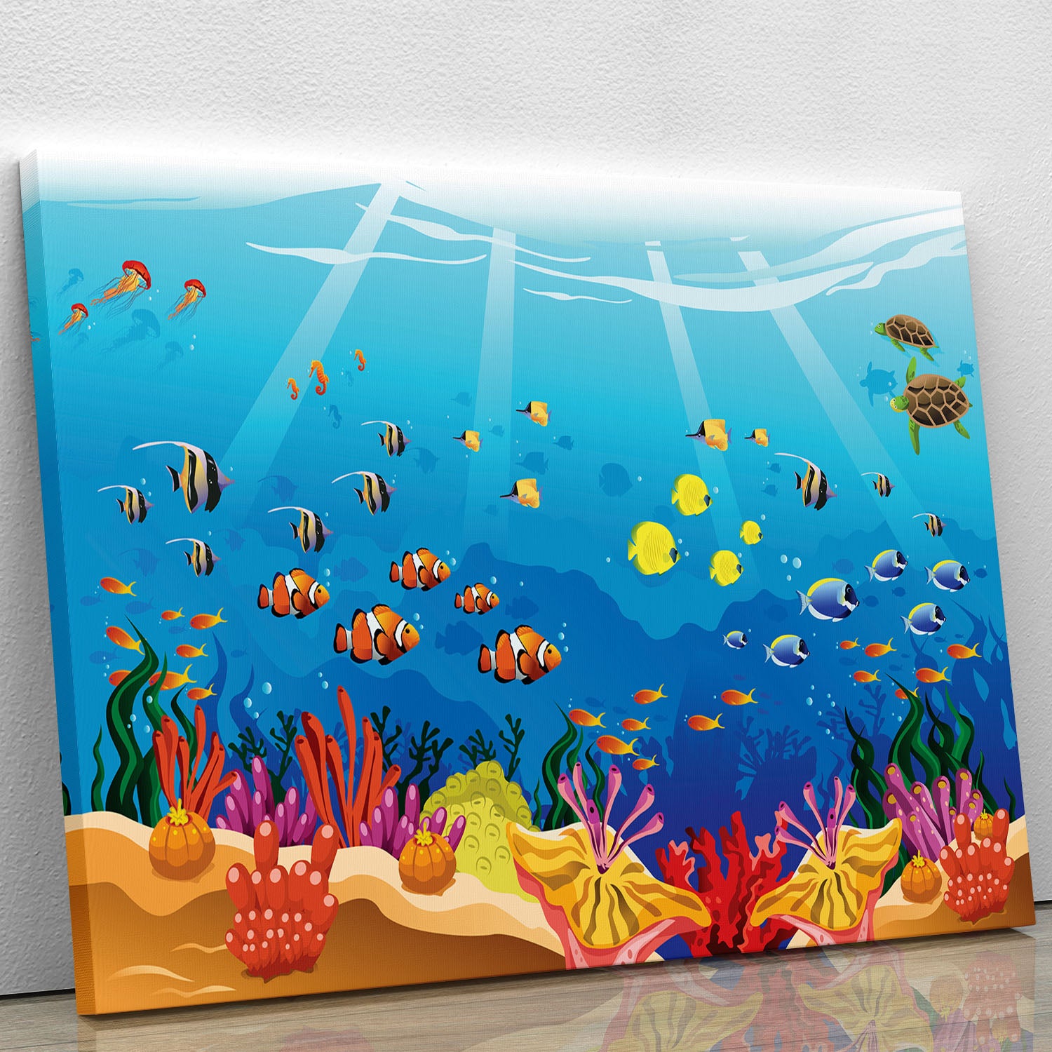 Marine underwater scene Canvas Print or Poster - Canvas Art Rocks - 1