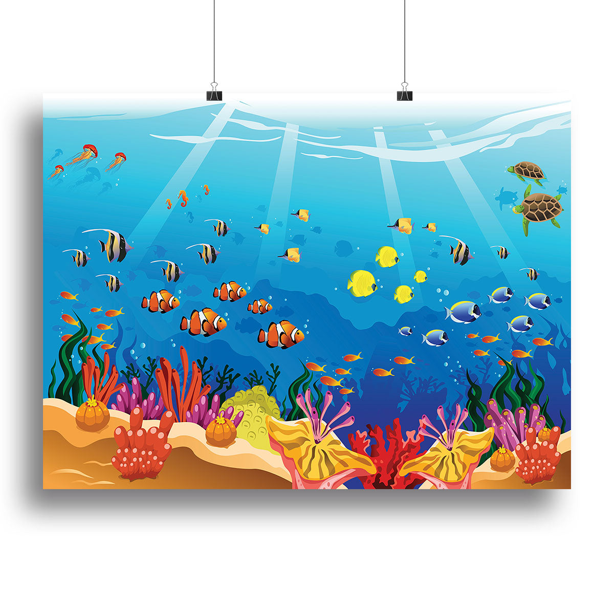 Marine underwater scene Canvas Print or Poster - Canvas Art Rocks - 2