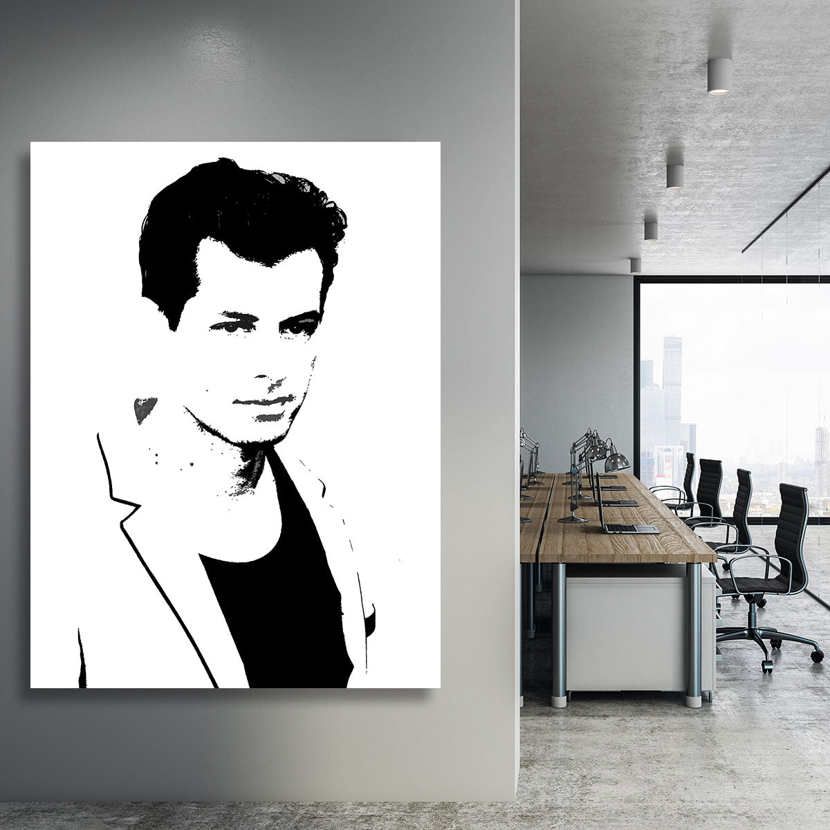 Mark Ronson Black and White Canvas Print or Poster - Canvas Art Rocks - 3