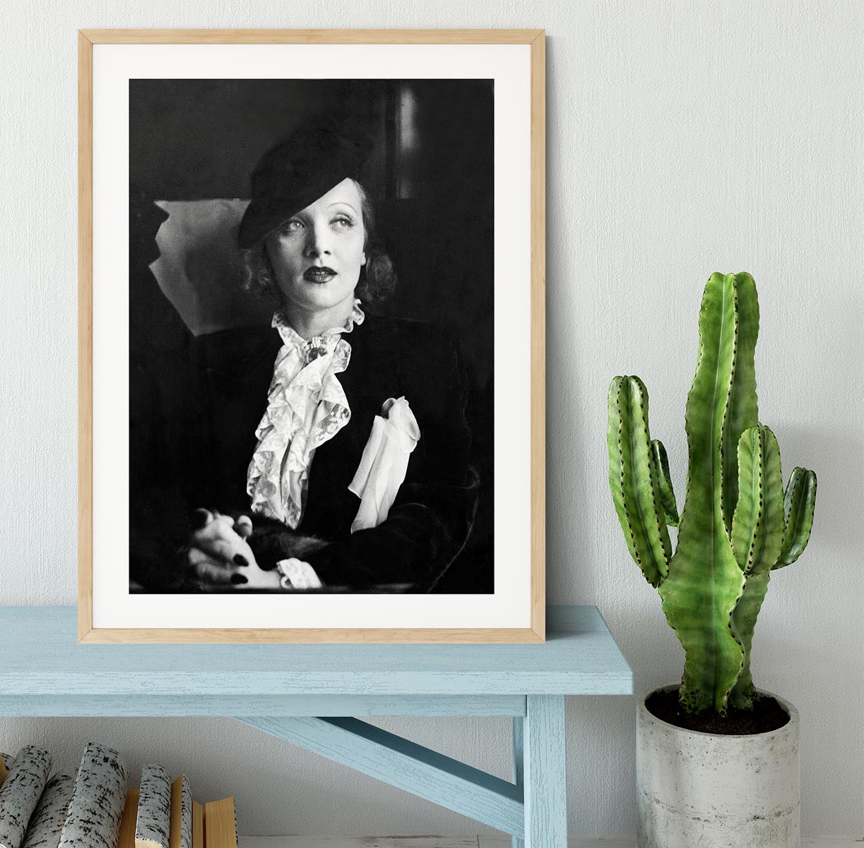 Marlene Dietrich Black And White Framed Print - Canvas Art Rocks - 3