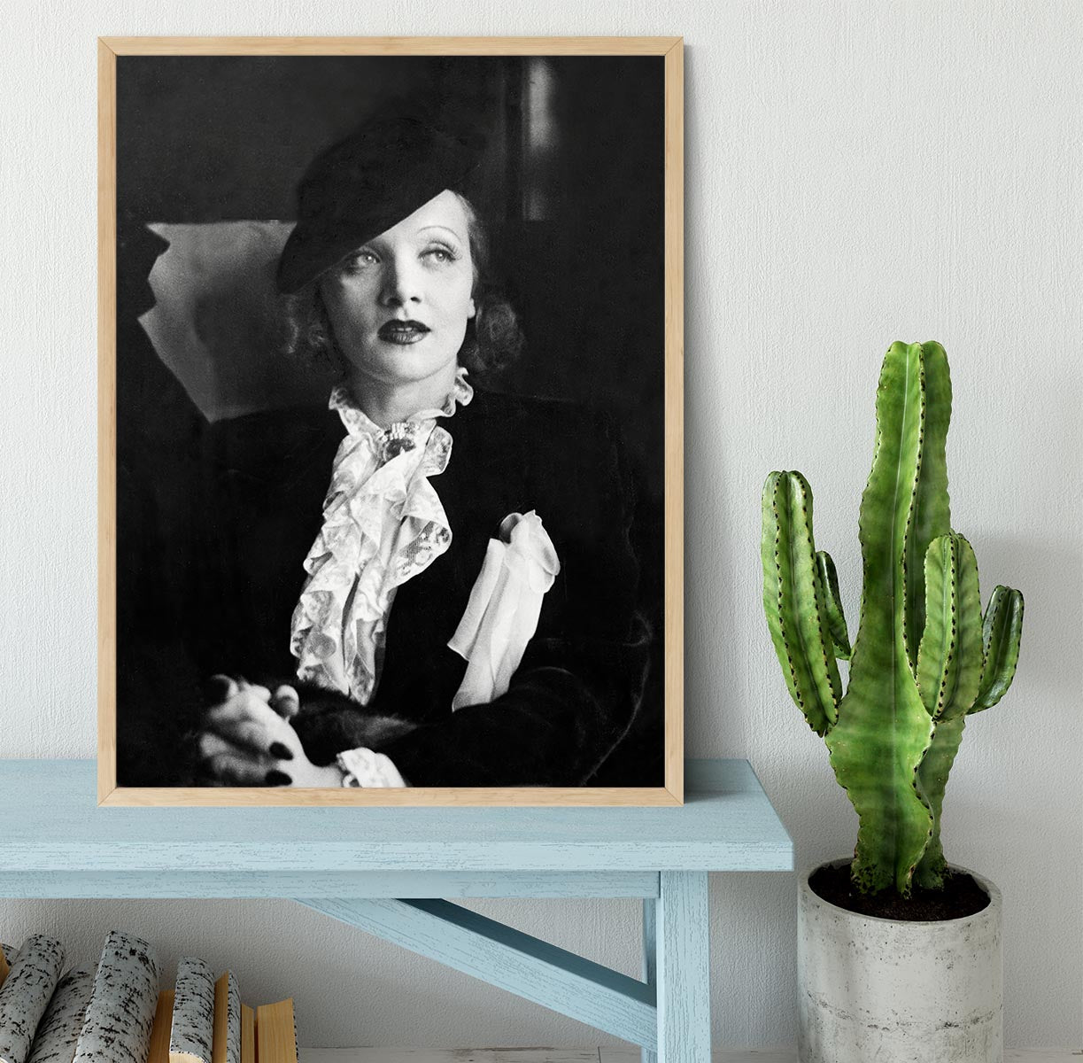 Marlene Dietrich Black And White Framed Print - Canvas Art Rocks - 4
