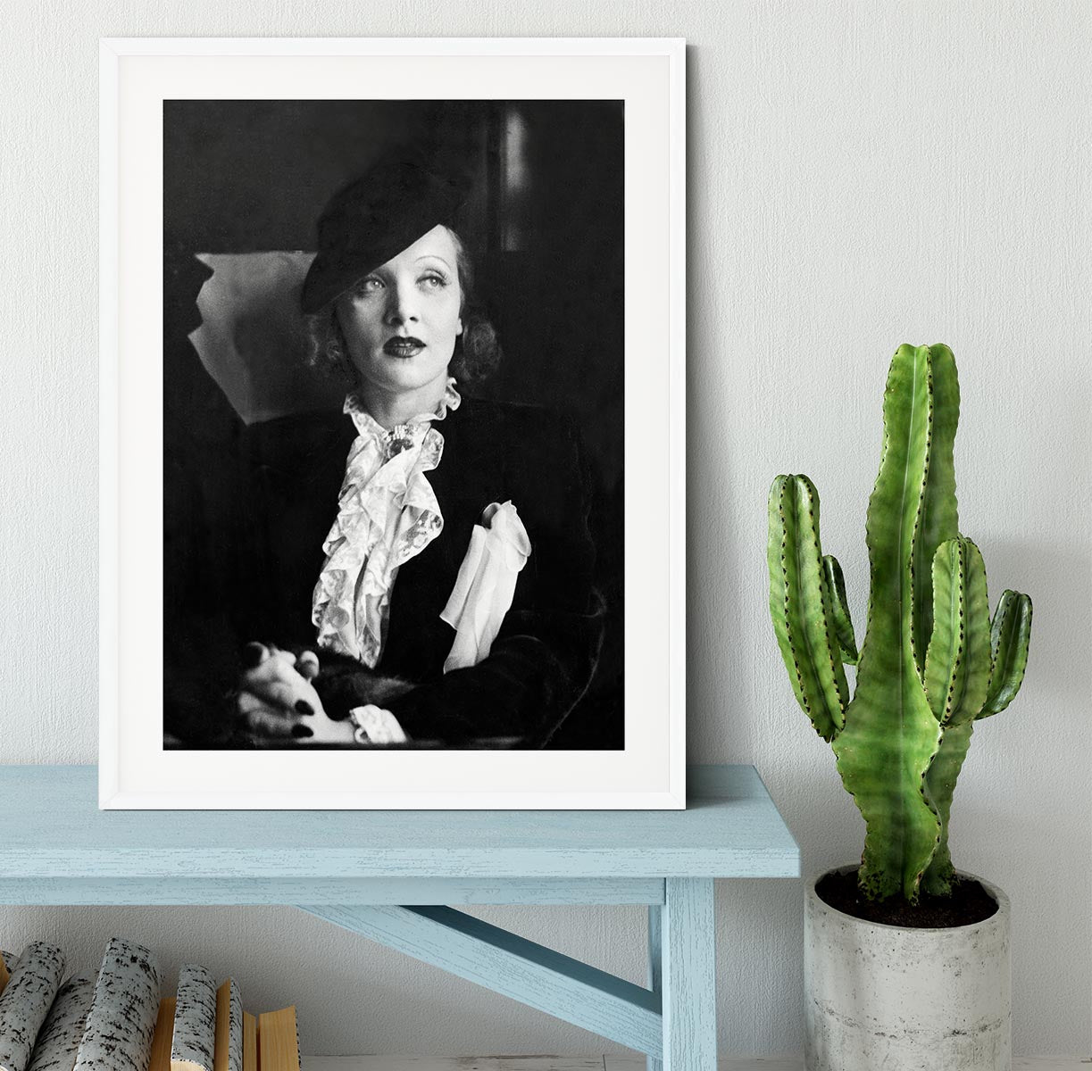 Marlene Dietrich Black And White Framed Print - Canvas Art Rocks - 5