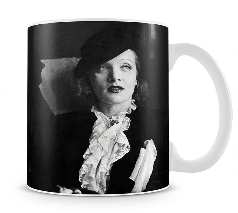 Marlene Dietrich Black And White Mug - Canvas Art Rocks - 1