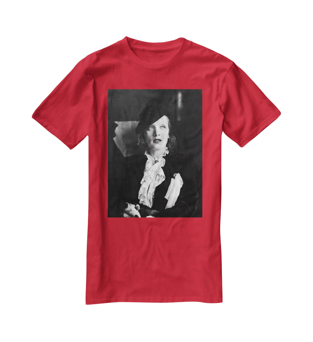 Marlene Dietrich Black And White T-Shirt - Canvas Art Rocks - 4