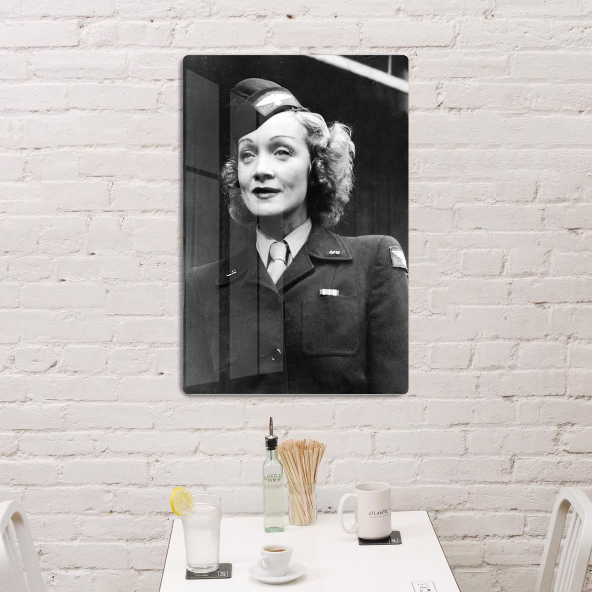 Marlene Dietrich in uniform HD Metal Print