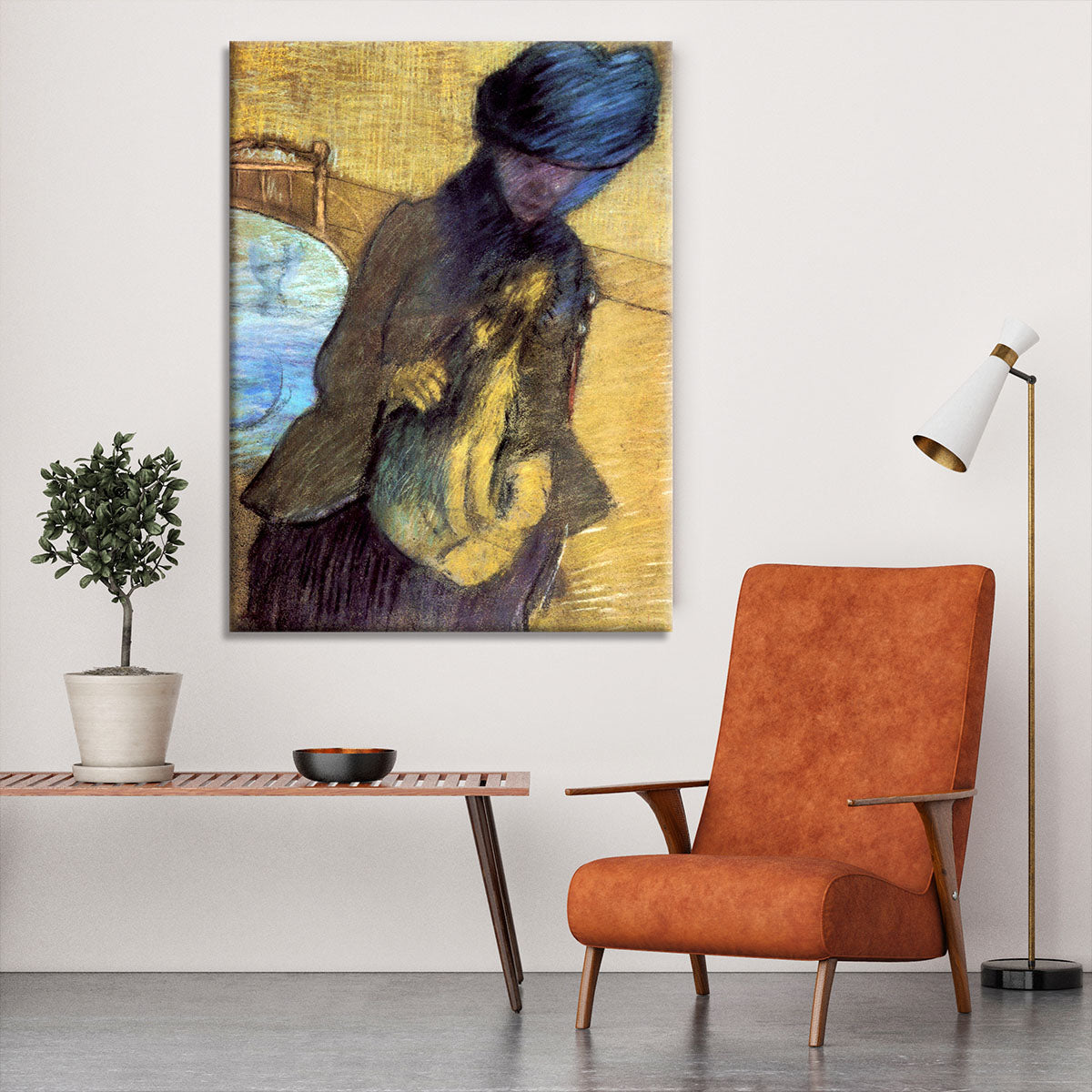 Mary Cassatt with her dog by Degas Canvas Print or Poster - Canvas Art Rocks - 6