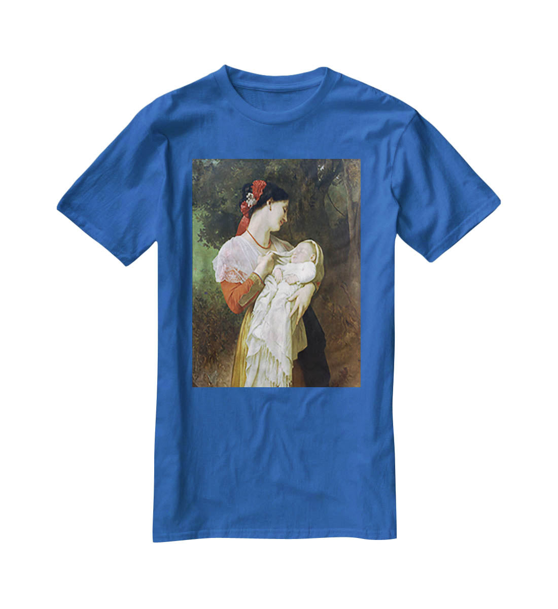 Maternal Admiration By Bouguereau T-Shirt - Canvas Art Rocks - 2