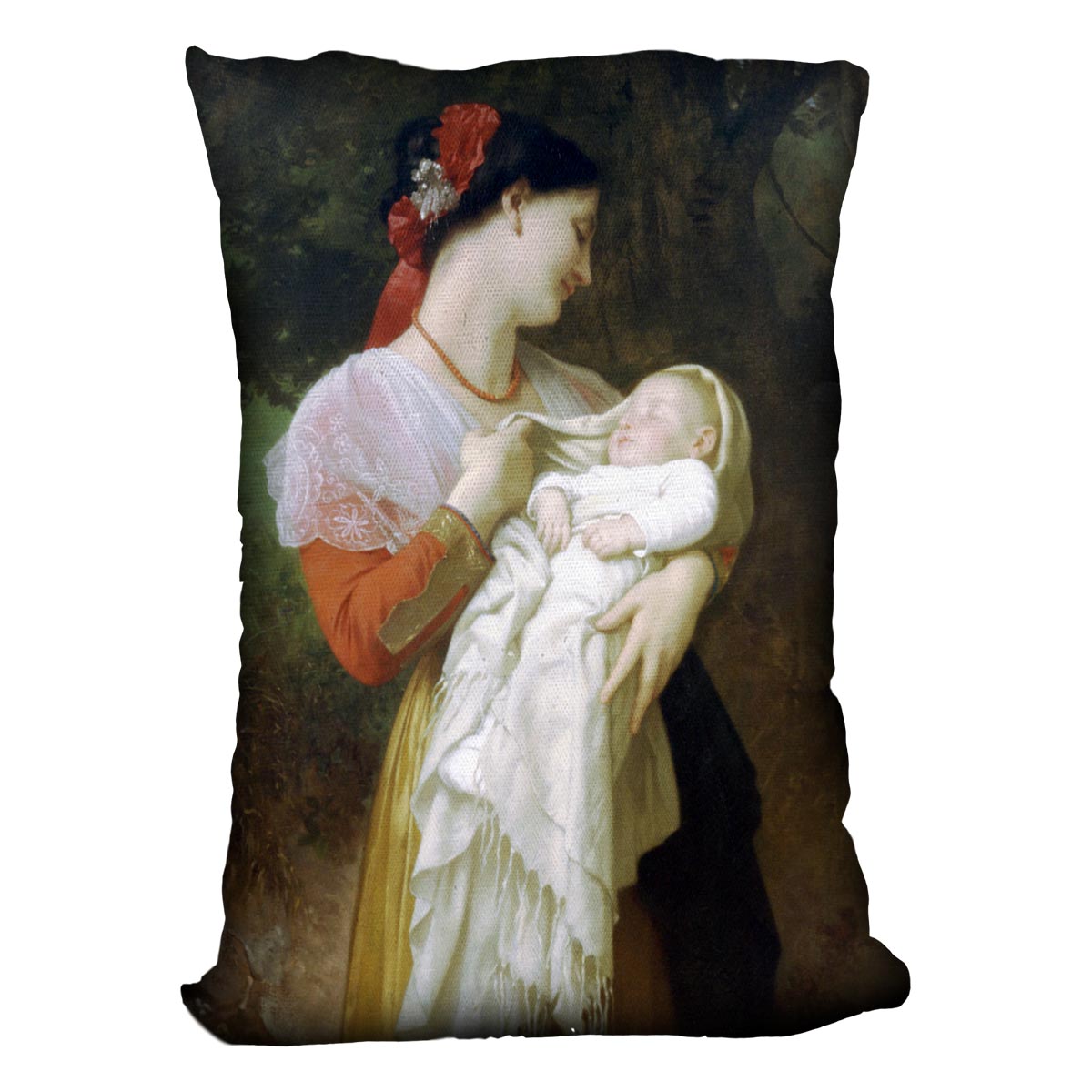 Maternal Admiration By Bouguereau Cushion