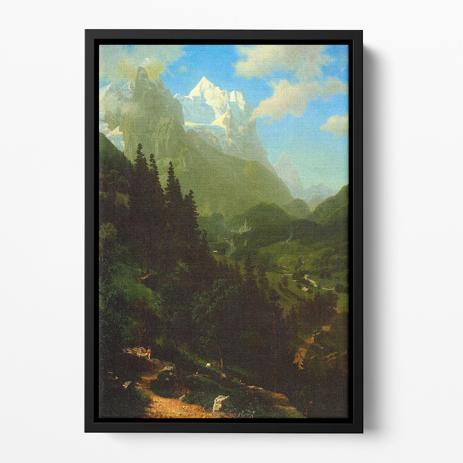 Matterhorn by Bierstadt Floating Framed Canvas - Canvas Art Rocks - 2