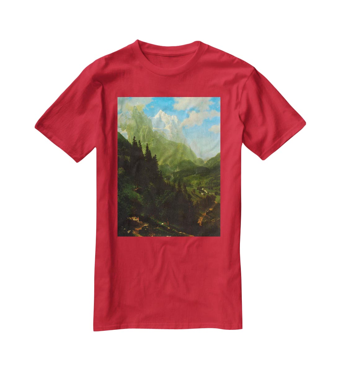 Matterhorn by Bierstadt T-Shirt - Canvas Art Rocks - 4