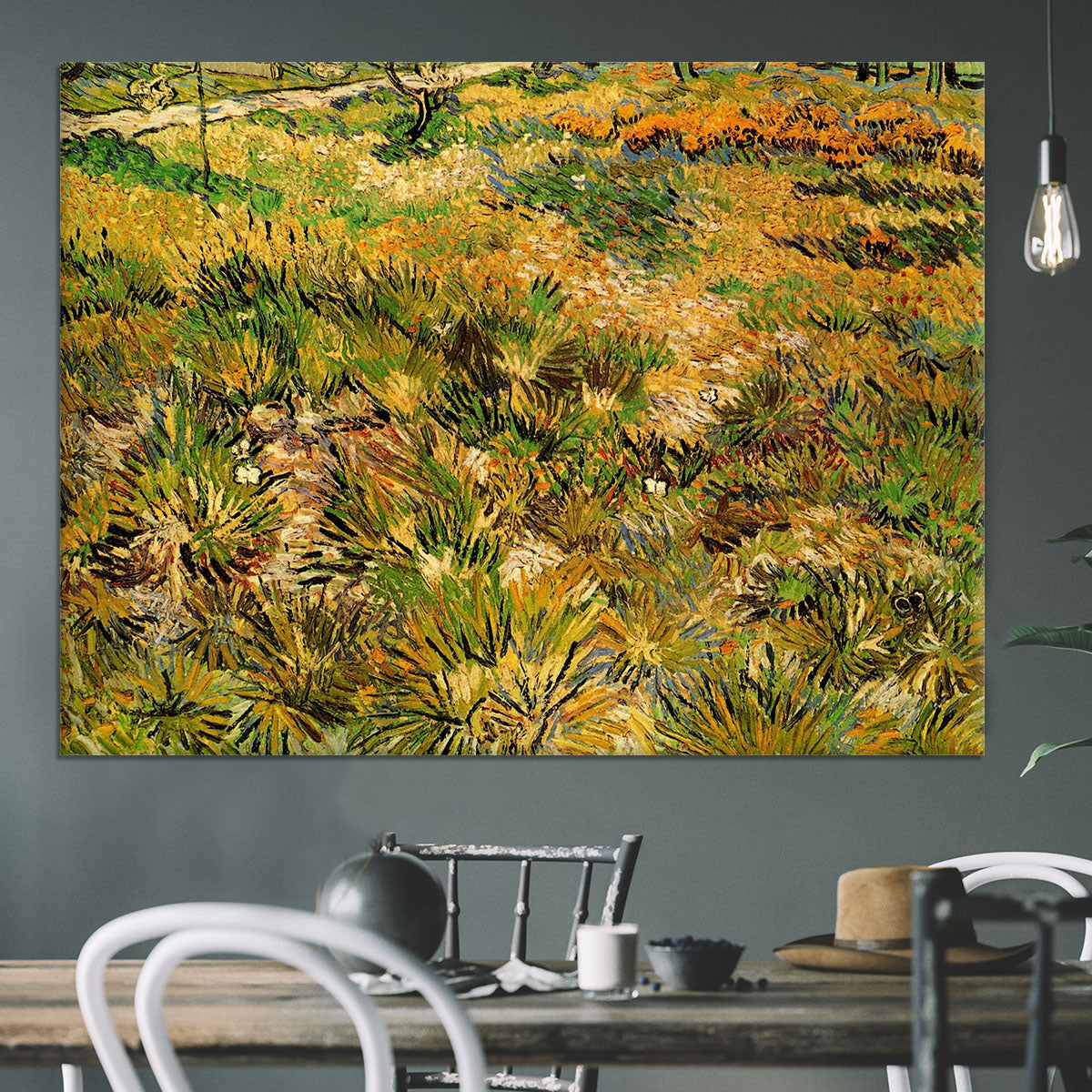 Meadow in the Garden of Saint-Paul Hospital by Van Gogh Canvas Print or Poster - Canvas Art Rocks - 3