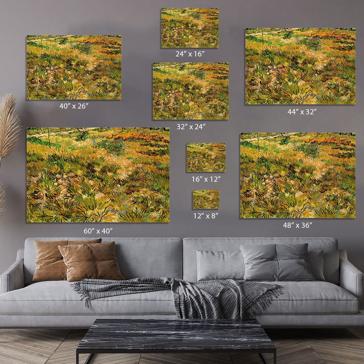 Meadow in the Garden of Saint-Paul Hospital by Van Gogh Canvas Print or Poster - Canvas Art Rocks - 7