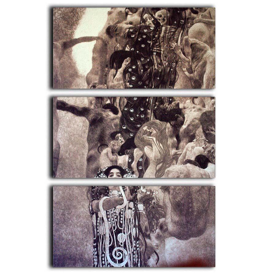 Medicine by Klimt 3 Split Panel Canvas Print - Canvas Art Rocks - 1