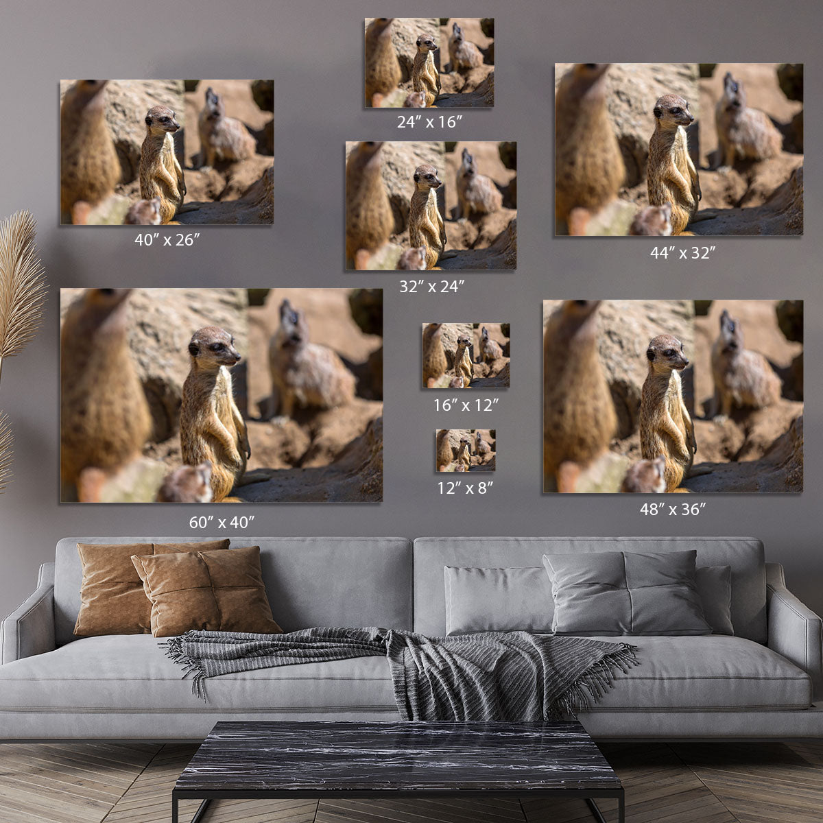 Meerkats in the wild Canvas Print or Poster - Canvas Art Rocks - 7