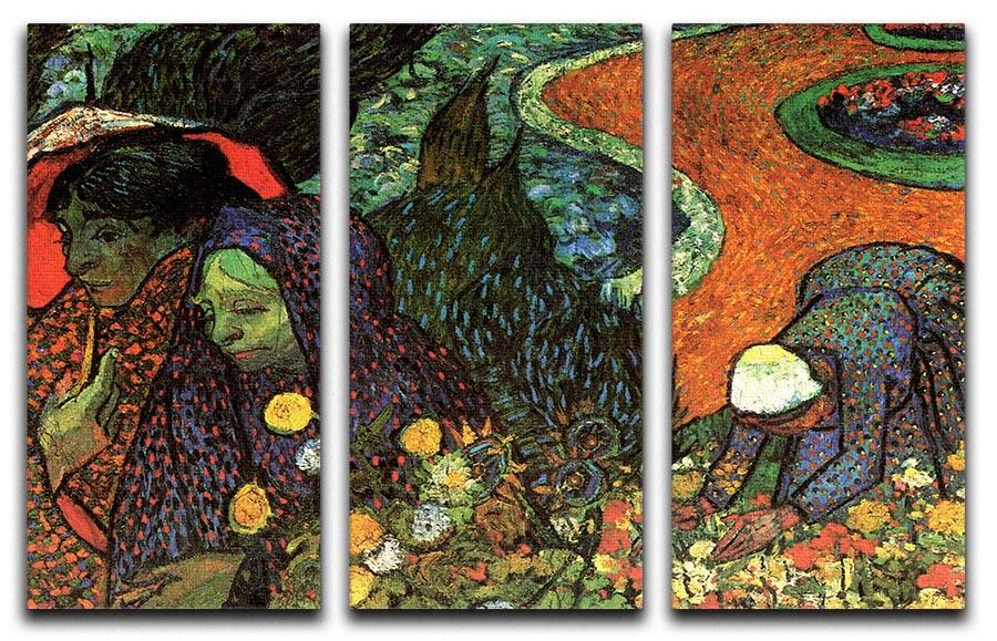Memory of the Garden at Etten by Van Gogh 3 Split Panel Canvas Print - Canvas Art Rocks - 4