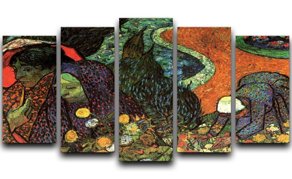 Memory of the Garden at Etten by Van Gogh 5 Split Panel Canvas  - Canvas Art Rocks - 1