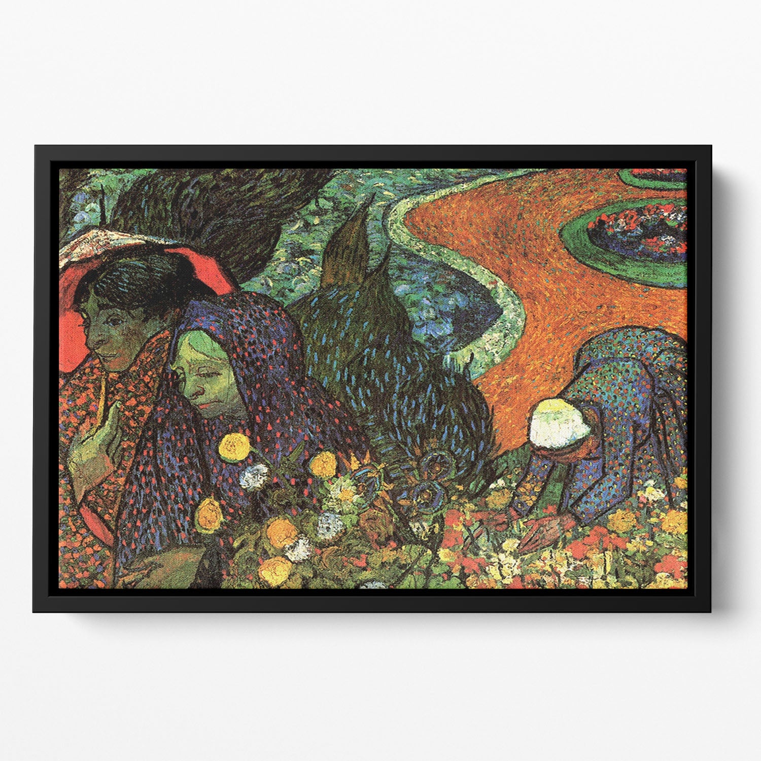 Memory of the Garden at Etten by Van Gogh Floating Framed Canvas