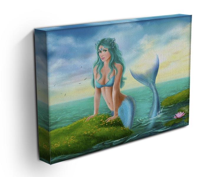 Mermaid in sea Canvas Print or Poster - Canvas Art Rocks - 3