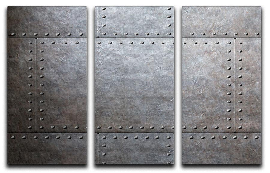 Metal armor plates 3 Split Panel Canvas Print - Canvas Art Rocks - 1