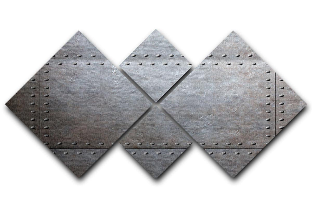 Metal armor plates 4 Square Multi Panel Canvas - Canvas Art Rocks - 1
