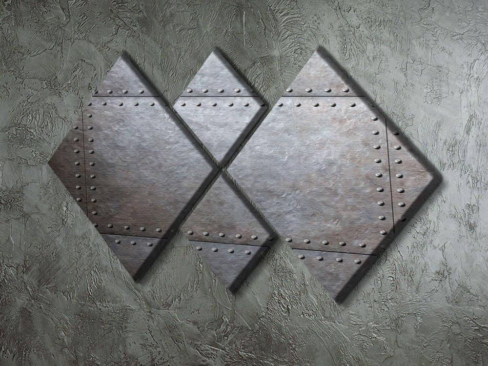 Metal armor plates 4 Square Multi Panel Canvas - Canvas Art Rocks - 2