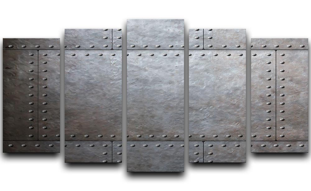 Metal armor plates 5 Split Panel Canvas - Canvas Art Rocks - 1